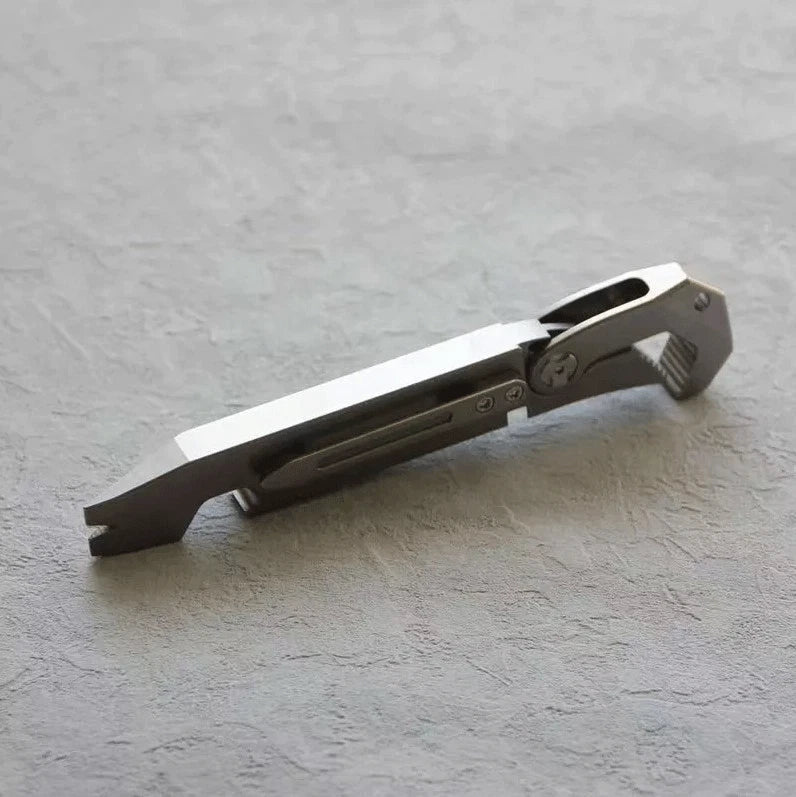 TC4 Titanium Crowbar Pry Bar Wrench Spanner Bottle Opener Clip Quality EDC Tool 07FC0E-D4 - KOEEK