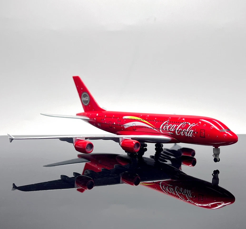 Coca-Cola Airbus A380 20cm Alloy Model with Removable Wheels Display Piece 07FC0E-D4 - KOEEK