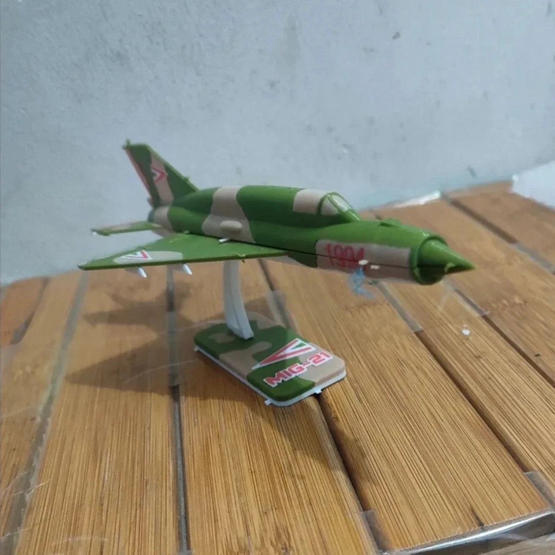 MiG-21 3D Printed Aircraft Model with Stand Hungarian Air Force Camo Desktop Dec 07FC0E-D4 - KOEEK