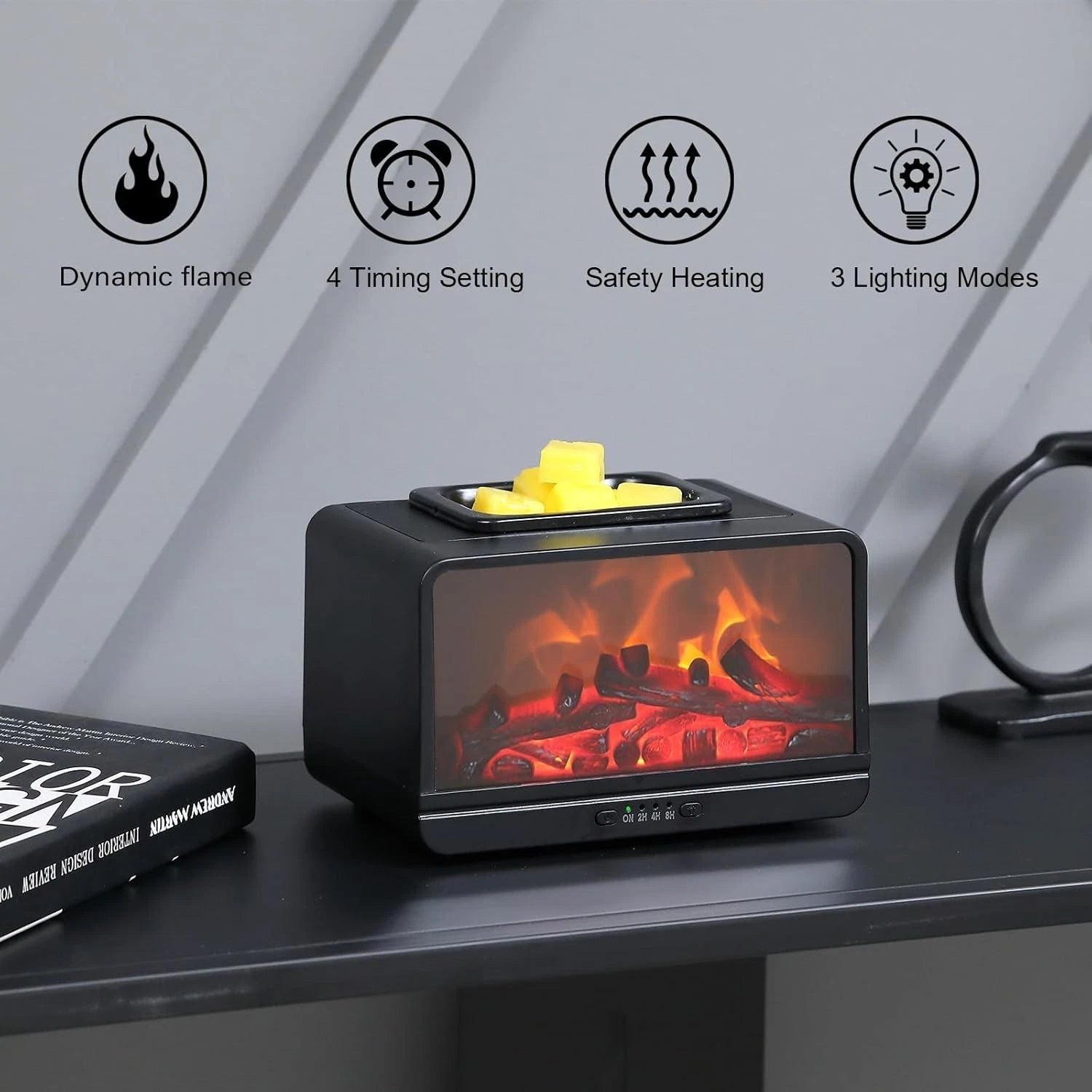 Dynamic Flame Fireplace Electric Wax Melting Heater PTC Heating Plate 07FC0E-D4 - KOEEK