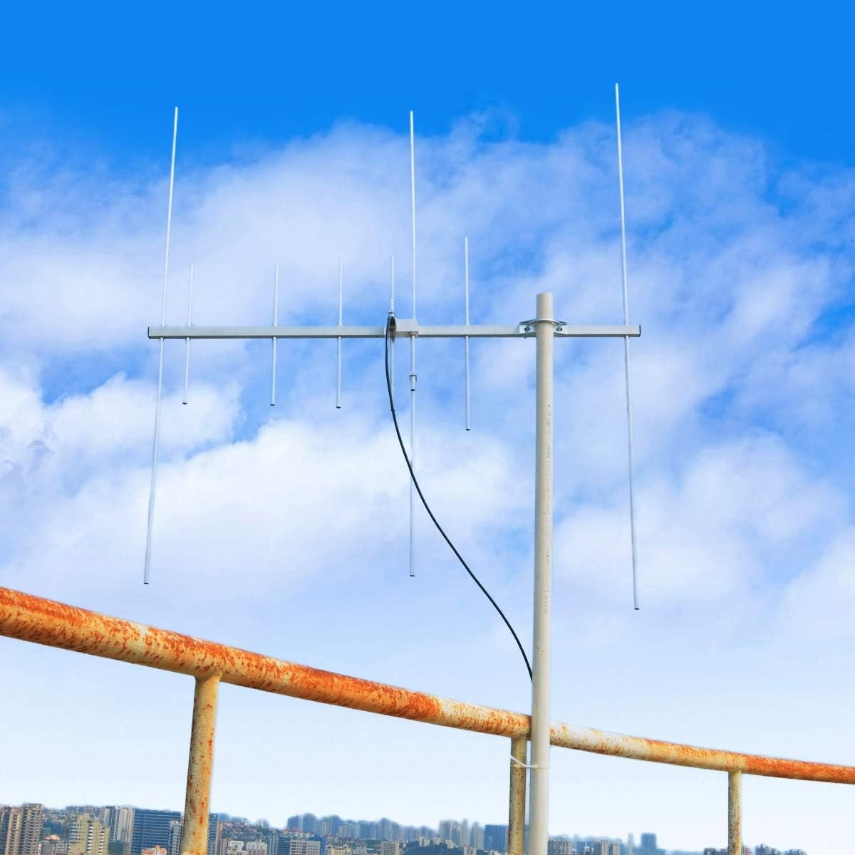 new HYS Dual Band Yagi Antenna, 2Meter 70CM 144/430Mhz 9.5/11.5dBi Outdoor Silver HYS - KOEEK