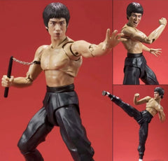 SHF Bruce Lee 50th Anniversary LegendKungfu Action Figure PVC Movable with Stand 07FC0E-D4 - KOEEK