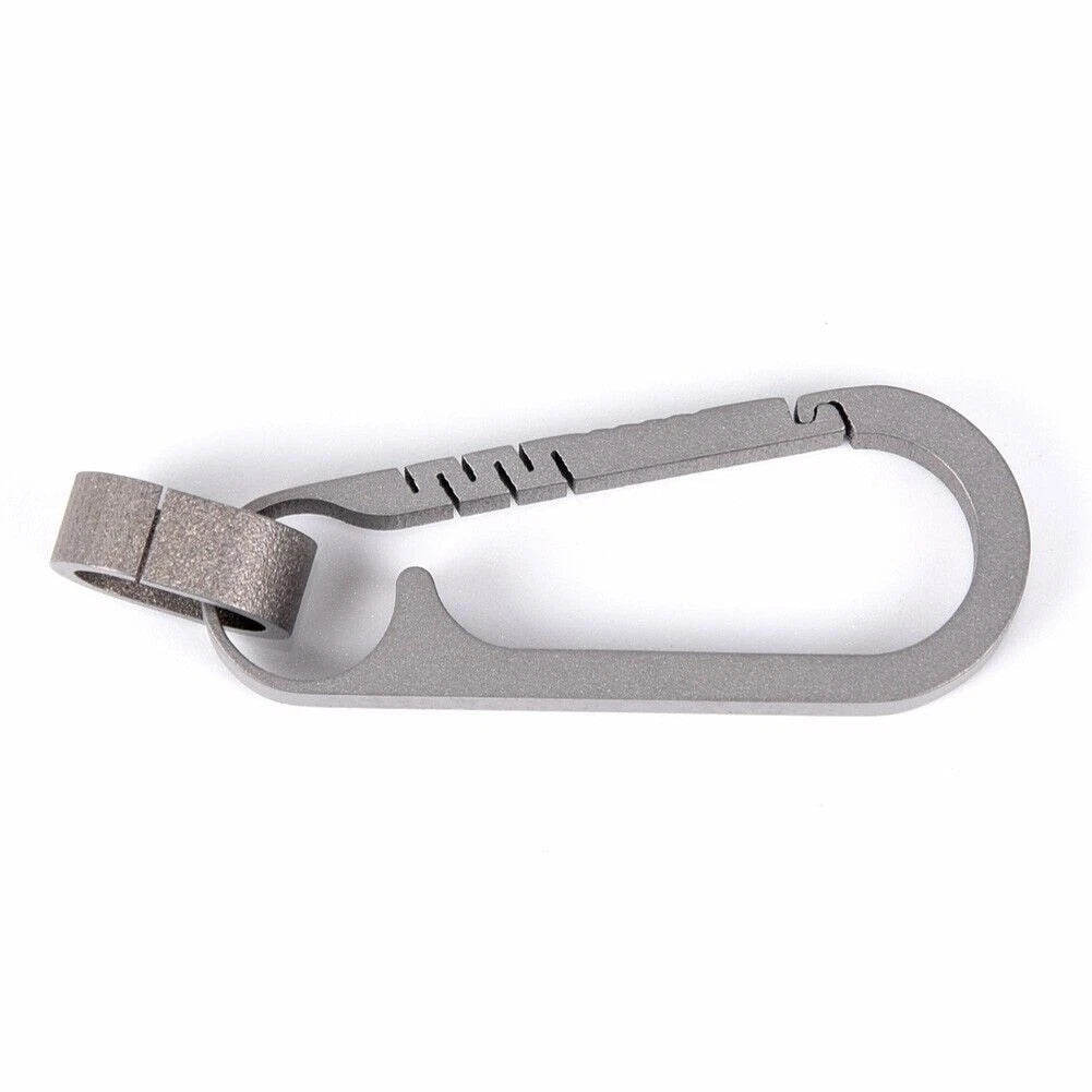 Titanium Alloy Carabiner D-Ring Key Chain Keychain Hook Clip Outdoor Pendant EDC 07FC0E-D4 - KOEEK