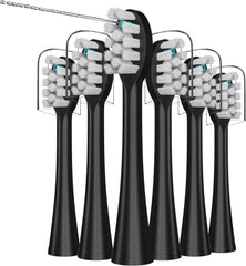 new Replacement Flossing Toothbrush Heads with Covers 1 Count (Pack of 6), Black 07FC0E-D4 - KOEEK