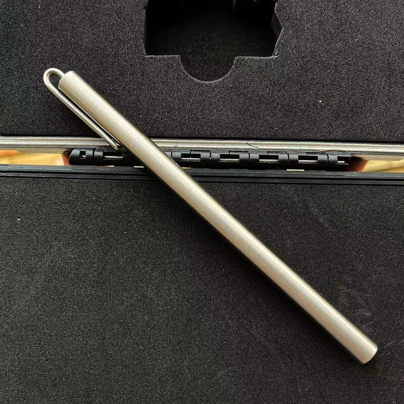 EDC Handmade Stainless Steel Pocket Ballpoint Pen Signature Pen Outdoor Pen 07FC0E-D4 - KOEEK