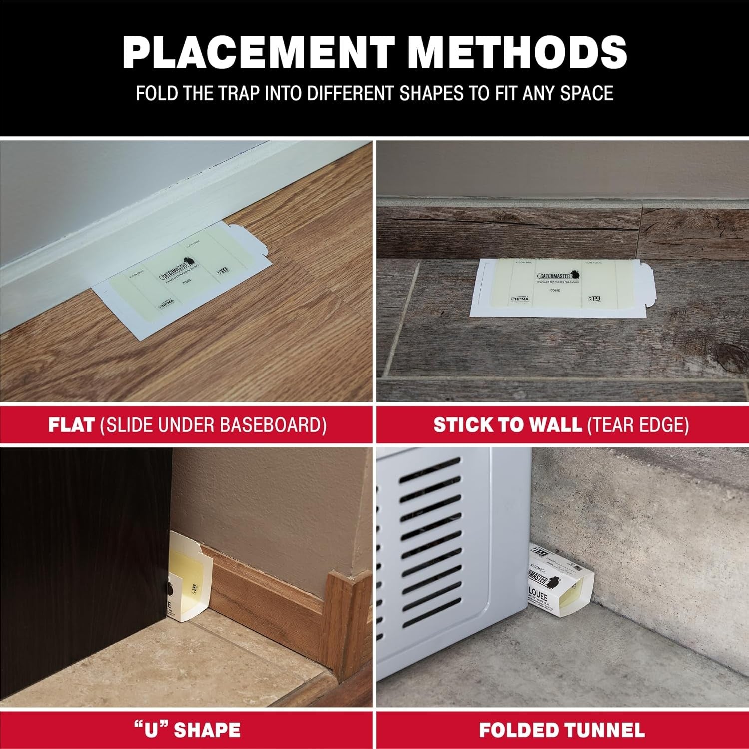new Catchmaster Mouse and Insect Glue Boards, 75-Pack Traps Indoor white CATCHMASTER - KOEEK