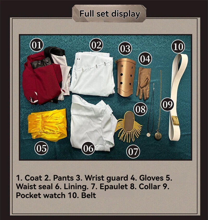 Identity V Jose Baden Cosplay Costumes Halloween First Officer Mens Dress Outfit 07FC0E-D4 - KOEEK