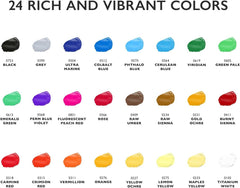 new Acrylic Paint Set Canvas Art Paints 24 0.36 Fl Oz (Pack of 27), ASSORTED 07FC0E-D4 - KOEEK