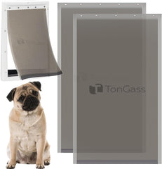 new TonGass (2-Pack) PAC11-11039 Large Dog Door Flap Replacement Compatible TONGASS - KOEEK