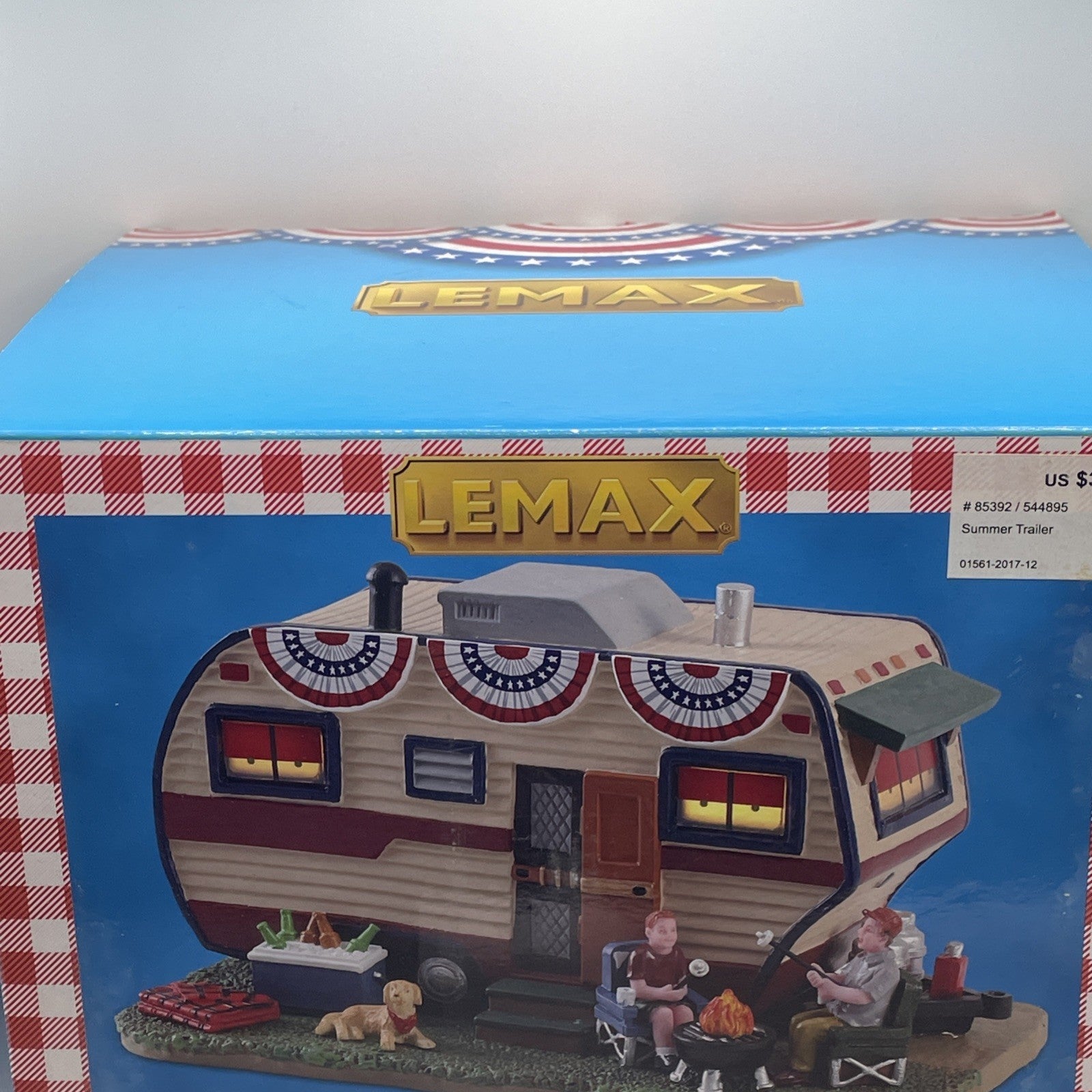Lemax 2018 Summer Trailer Porcelain Lighted Display USA 4th Of July Patriotic LEMAX - KOEEK