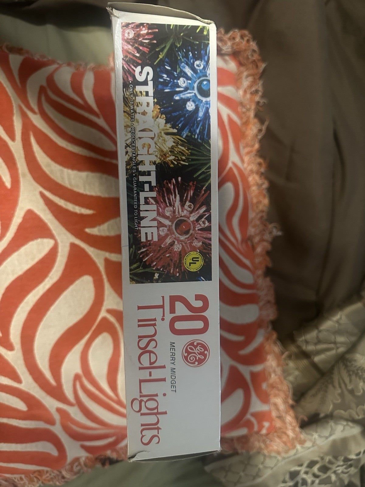 (Rare) 20 Vintage Tinsel-Lights General Electric Merry Midget Straight-Line GE - KOEEK