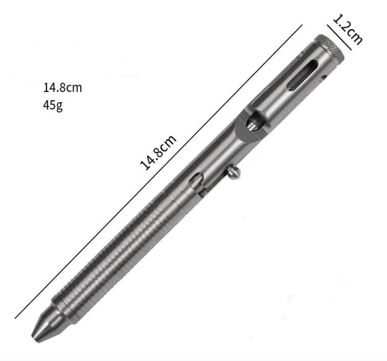 EDC TC4 Titanium Alloy Signature Pen Pocket Multi-purpose Tool Ballpoint Pen 07FC0E-D4 - KOEEK