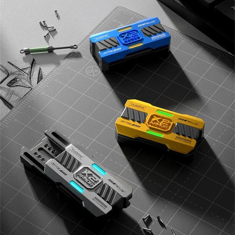 EDC Cyber Mecha Mechanical Structure Haptic Slider Fidget Toys Adult ADHD Tool 07FC0E-D4 - KOEEK