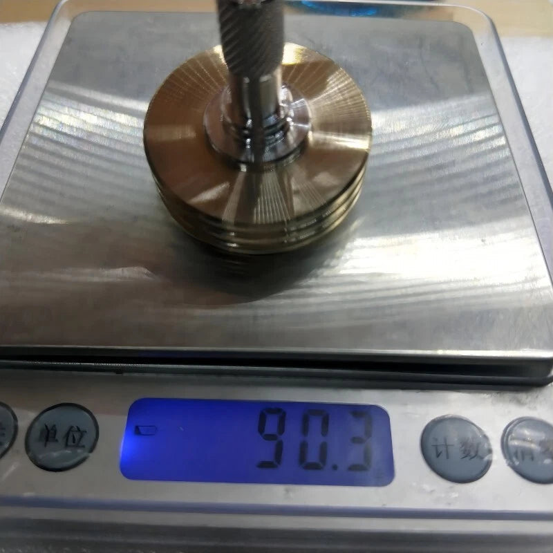 Spinning Top Brass Collar Aluminum Stem Gyroscope Desktop Fidget Toy EDC Gift 07FC0E-D4 - KOEEK