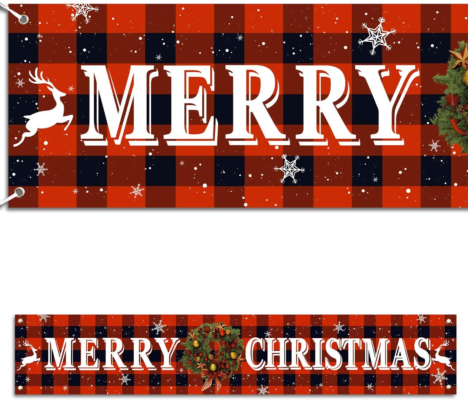 new Merry Christmas Banner Eve Signs Huge Decorations Multicolor 07FC0E-D4 - KOEEK