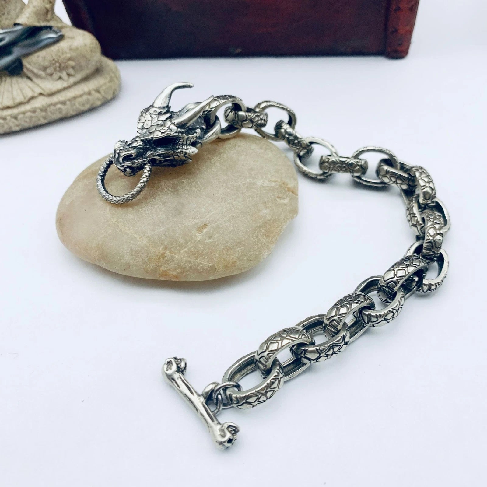 Solid Brass Handmade Vintage Bracelet Men's Bracelet Different Styles EDC Gifts 07FC0E-D4 - KOEEK