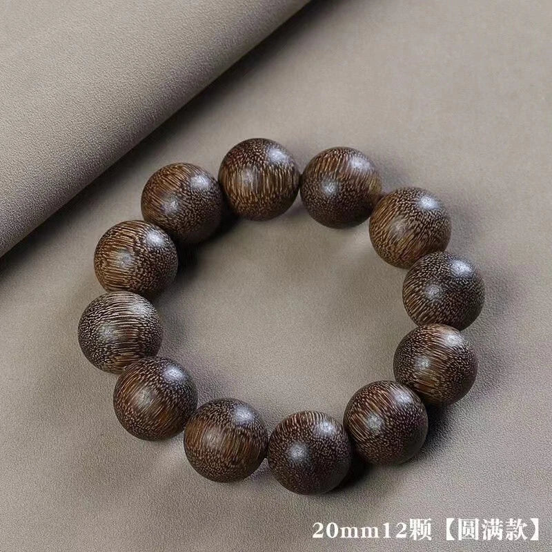 20mm Beads Natural Grade A Agarwood Men Woman Bracelet Buddha  Prayer Beads 07FC0E-D4 - KOEEK