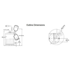 ny Dayton 3Yu68 Hp 1-1/4" M nedsenkbar sumppumpe 120V AC Tether