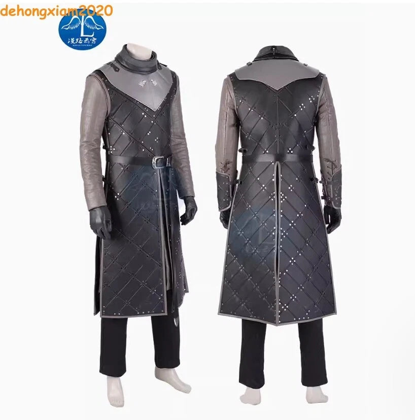 Game of Thrones Season 8 Jon Costume Cosplay Snow Suit Cloak Outfit 07FC0E-D4 - KOEEK