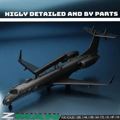 1/200 Indian EMB145I Eye In The Sky Early Warning Aircraft Unpainted 3D Printed 07FC0E-D4 - KOEEK