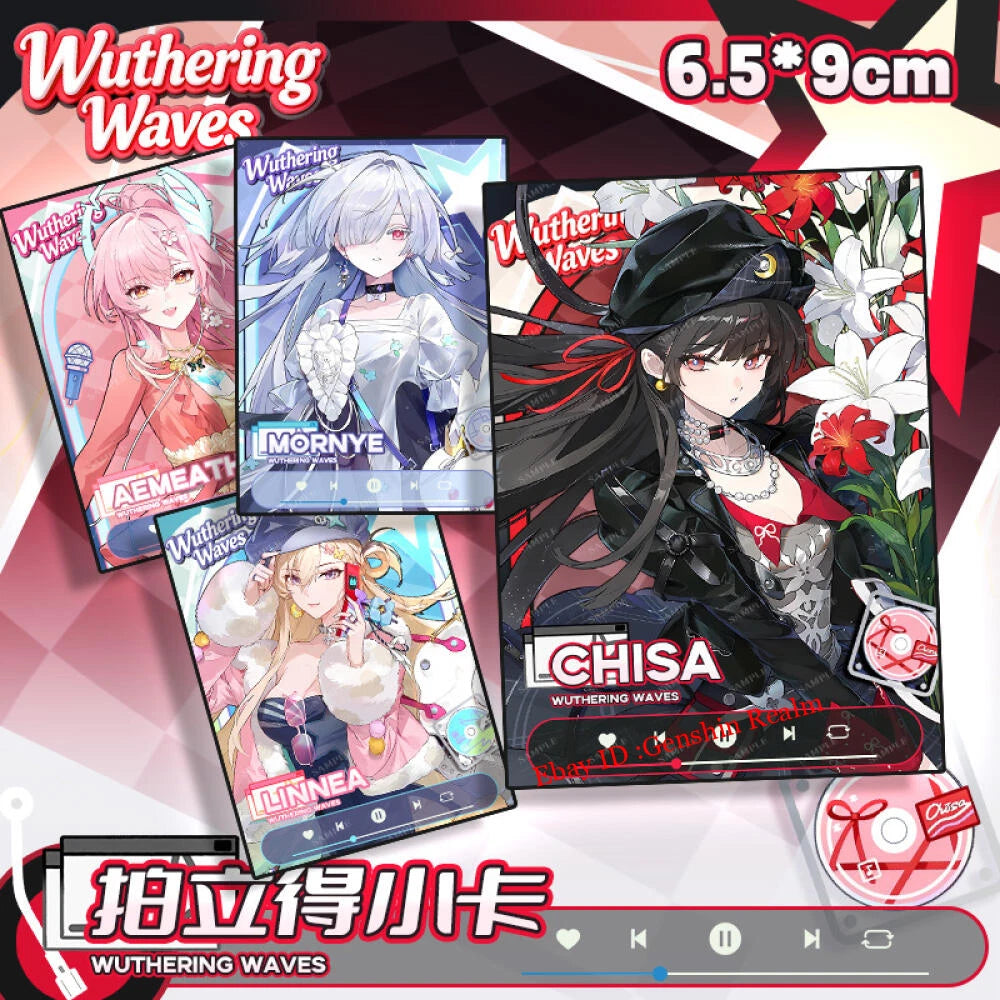 4Pcs/Set Anime Wuthering Waves Limited Edition Card Decor Collection Gift 07FC0E-D4 - KOEEK