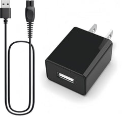 new Qjin USB Charger for Philips Norelco Shaver 2400, 3600, 7200 & OneBlade Black QJIN - KOEEK