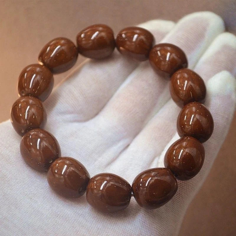 Zijin Rat Bodhi Bead Bracelet Fortune Beads Buddhist Prayer Collectible Jewelry 07FC0E-D4 - KOEEK