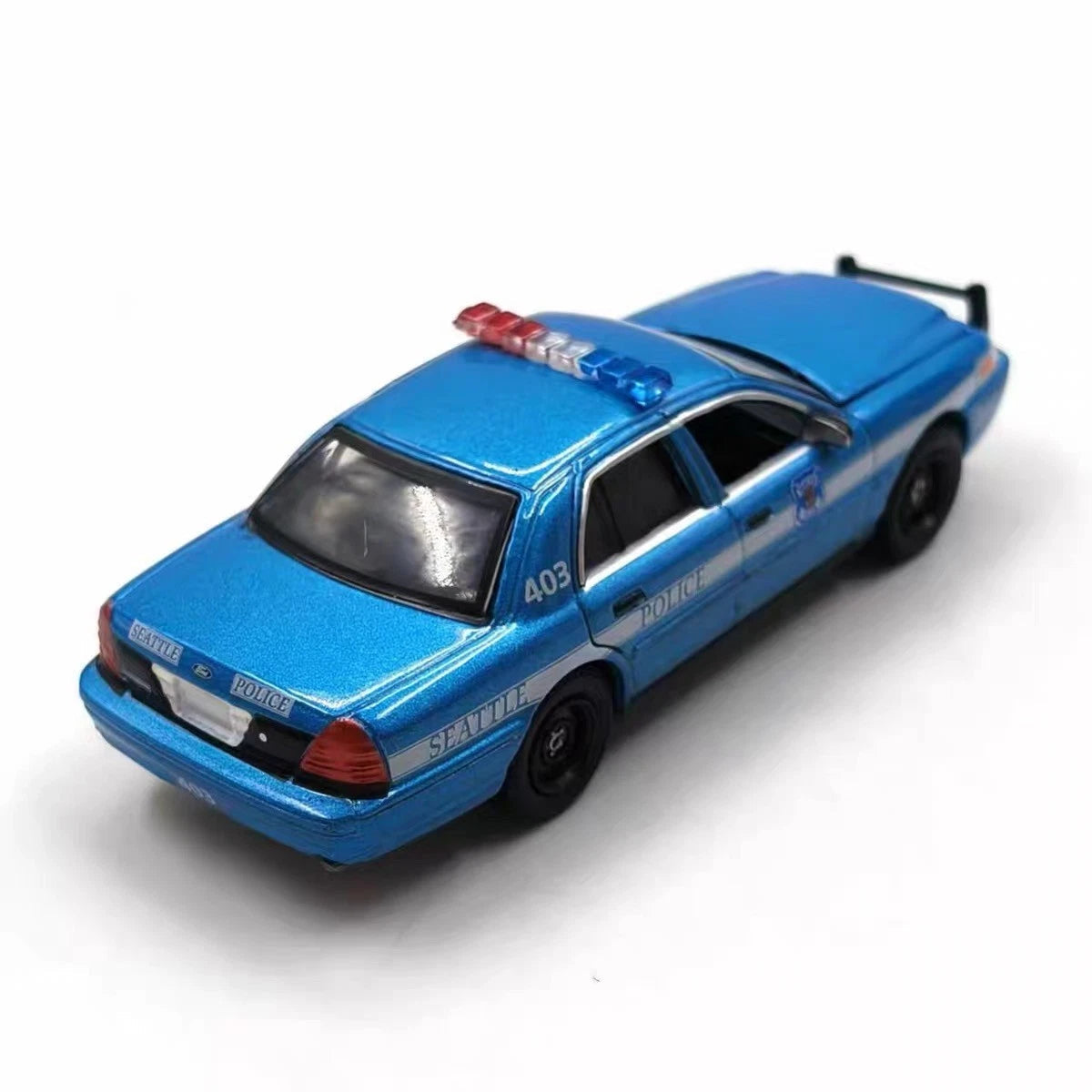 1:64 2001 Ford CrownVictoria Police Car Diecast Model BluevStaticDisplay Vehicle 07FC0E-D4 - KOEEK