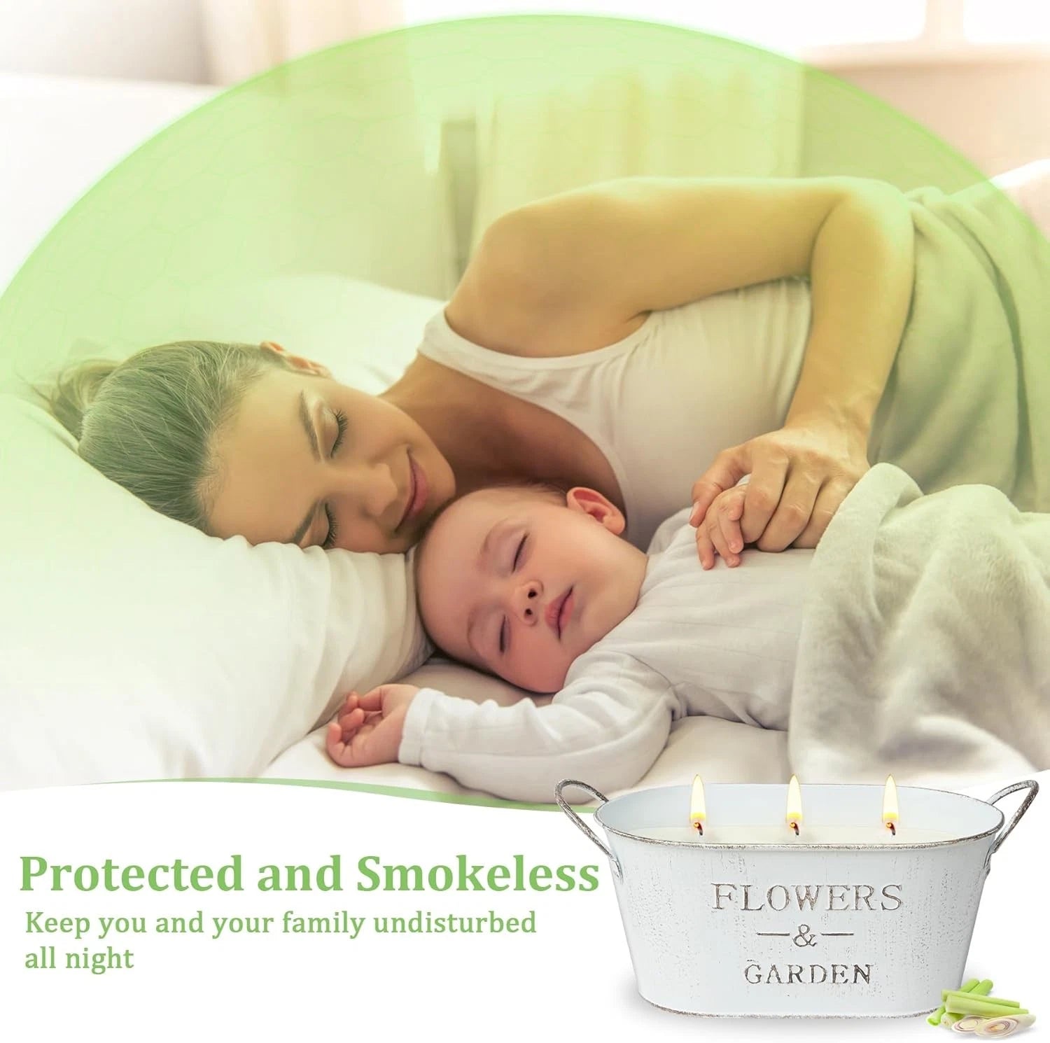Lemongrass Scented Candle (Outdoor Use), 30 oz. Large Lemongrass Scented Candle 07FC0E-D4 - KOEEK