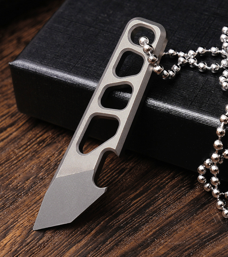 Titanium Alloy Pry Bar Keychain Crowbar Bottle Opener Pendant EDC Multi-Tools 07FC0E-D4 - KOEEK