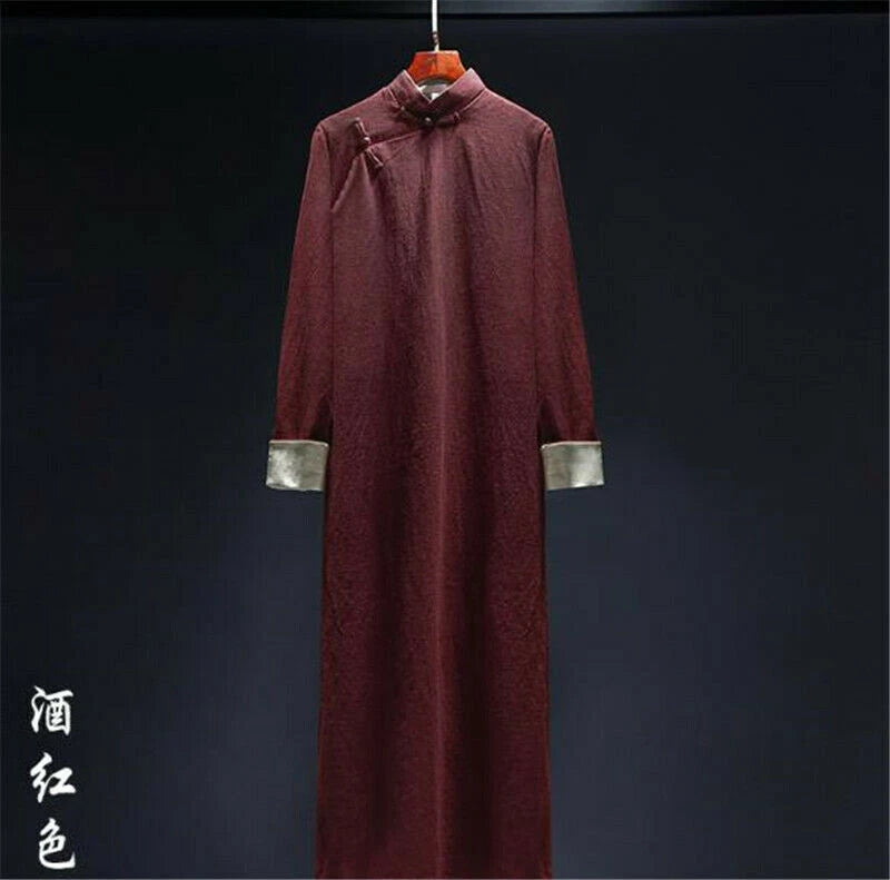 Wing Chun Men Robe Cheongsam Tai chi Kung Fu Suit Martial Arts Cotton Uniforms 07FC0E-D4 - KOEEK
