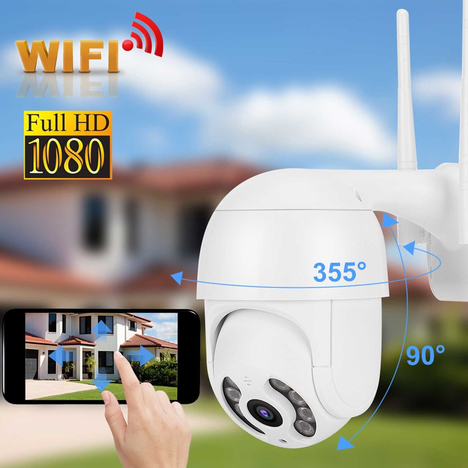 new (U.S. Regulations) Pan Tilt CCTV Professional WiFi Camera Home Camera koeek - KOEEK