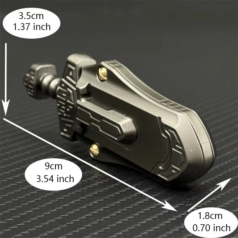 Exquisitely Carved Sword EDC Fidget Toy Fashion Stainless Steel Fidget Slider 07FC0E-D4 - KOEEK
