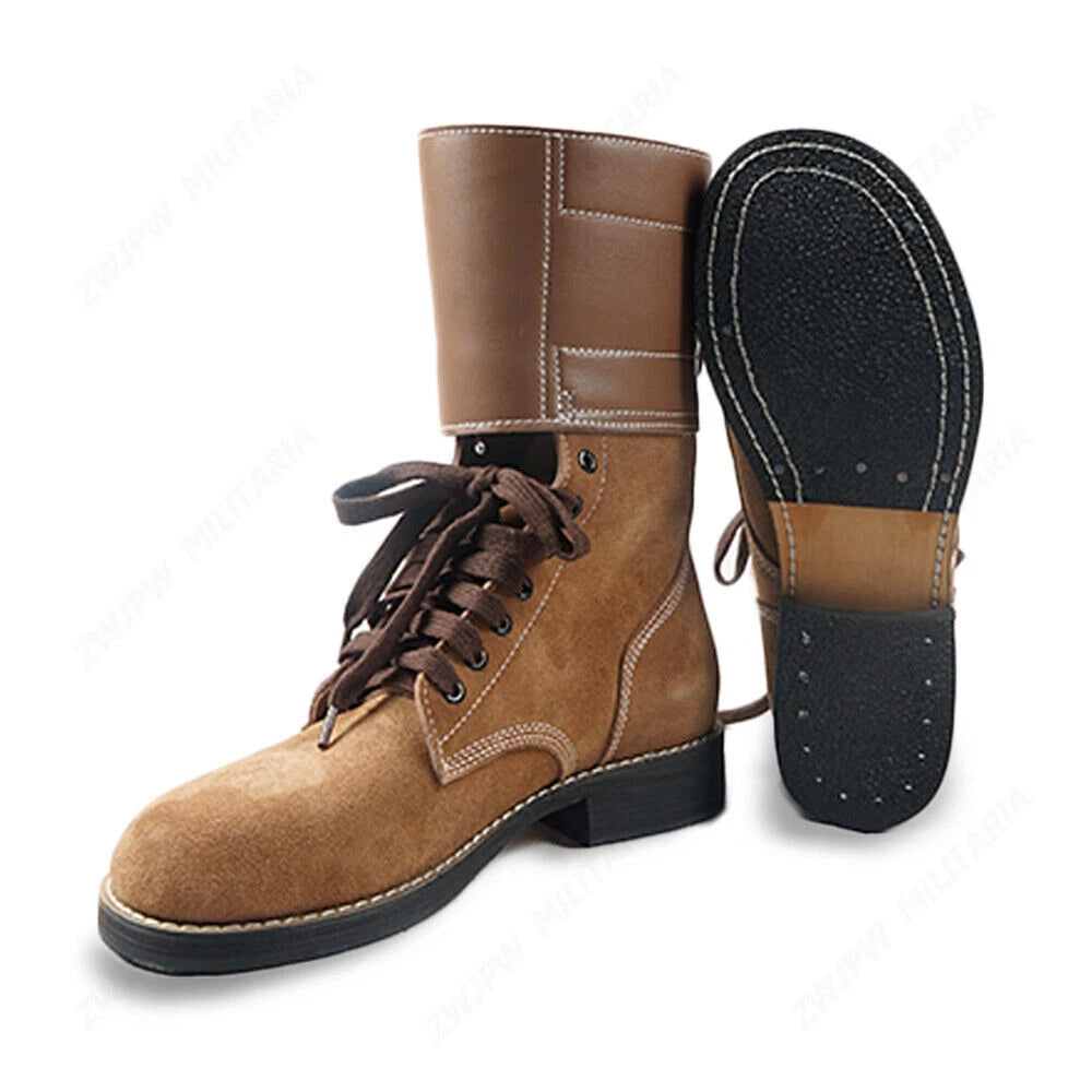 M1943 WWII U.S. Army Military Leather Long Boots Tactical Suede Shoes Replicas 07FC0E-D4 - KOEEK
