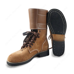 M1943 WWII U.S. Army Military Leather Long Boots Tactical Suede Shoes Replicas 07FC0E-D4 - KOEEK