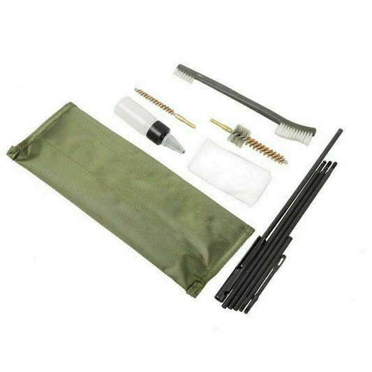 10 Piece .22 22LR .223 556 Rifle Gun Cleaning Kit Nylon Brush Cleaner with Pouch