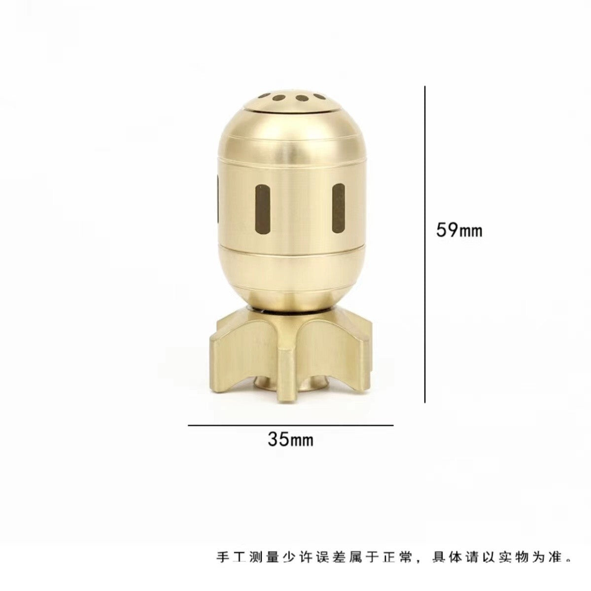 Brass Finger Spinner Hand Fidget Toy Pocket Desk Roler Spinning Top Haptic Toys 07FC0E-D4 - KOEEK