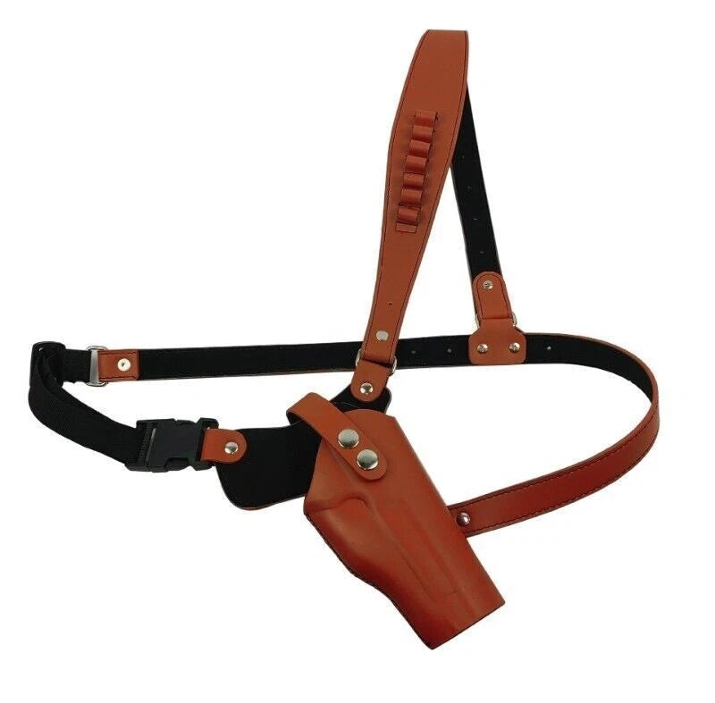 Outdoor Tactical Holster Cowhide Chest Bag for Glock Fast Pull Out Competition 07FC0E-D4 - KOEEK