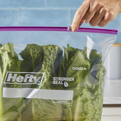 new Hefty Slider Jumbo Storage Bags, 2.5 Gallon Size, 12 - 12 Count, Clear HEFTY - KOEEK