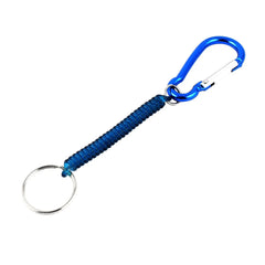 Keychain Spring Coil Elastic Cellphone Snap Hook Cord Retractable Rope Blue 07FC0E-D4 - KOEEK