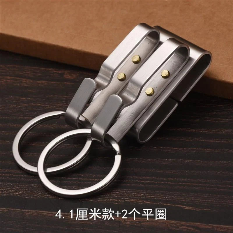 Stainless Steel Belt Clip Belt Key Holder Keychains Keyrings, Inner Width - 41mm 07FC0E-D4 - KOEEK