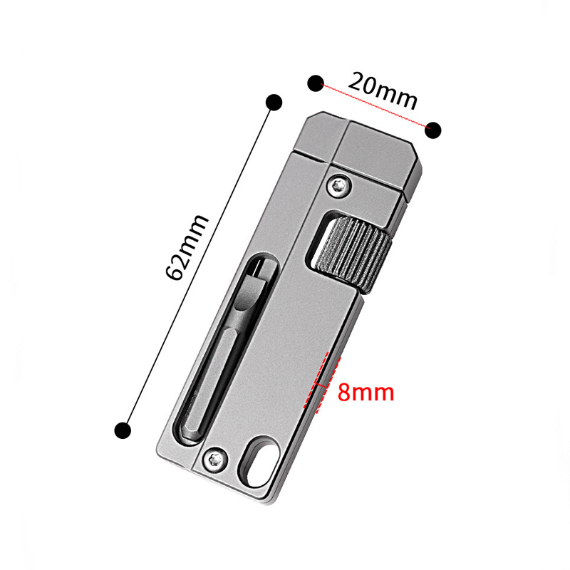 Titanium Mini Multi Tools Adjustable Wrench Pocket Pry Bar Crowbar Bits EDC Tool 07FC0E-D4 - KOEEK