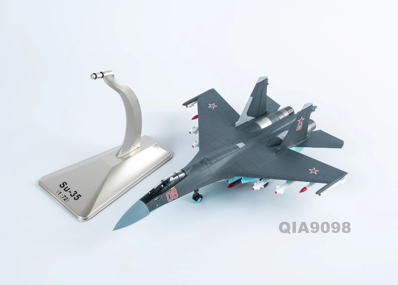1/72 Scale Russian Sukhoi Su-35 Super Flanker Aircraft Metal Gray Model 07FC0E-D4 - KOEEK