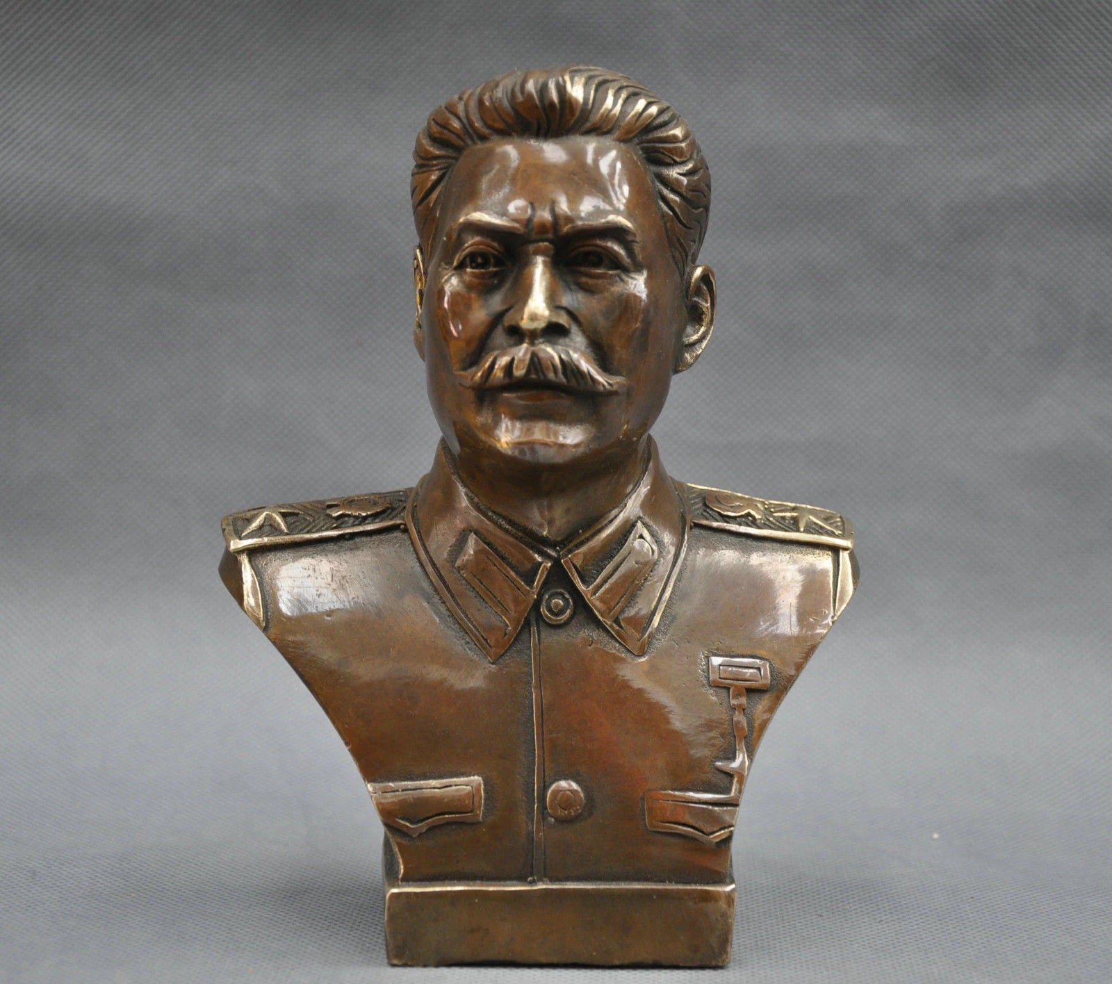 Russian Leader Joseph Stalin Bust Bronze Statue 07FC0E-D4 - KOEEK