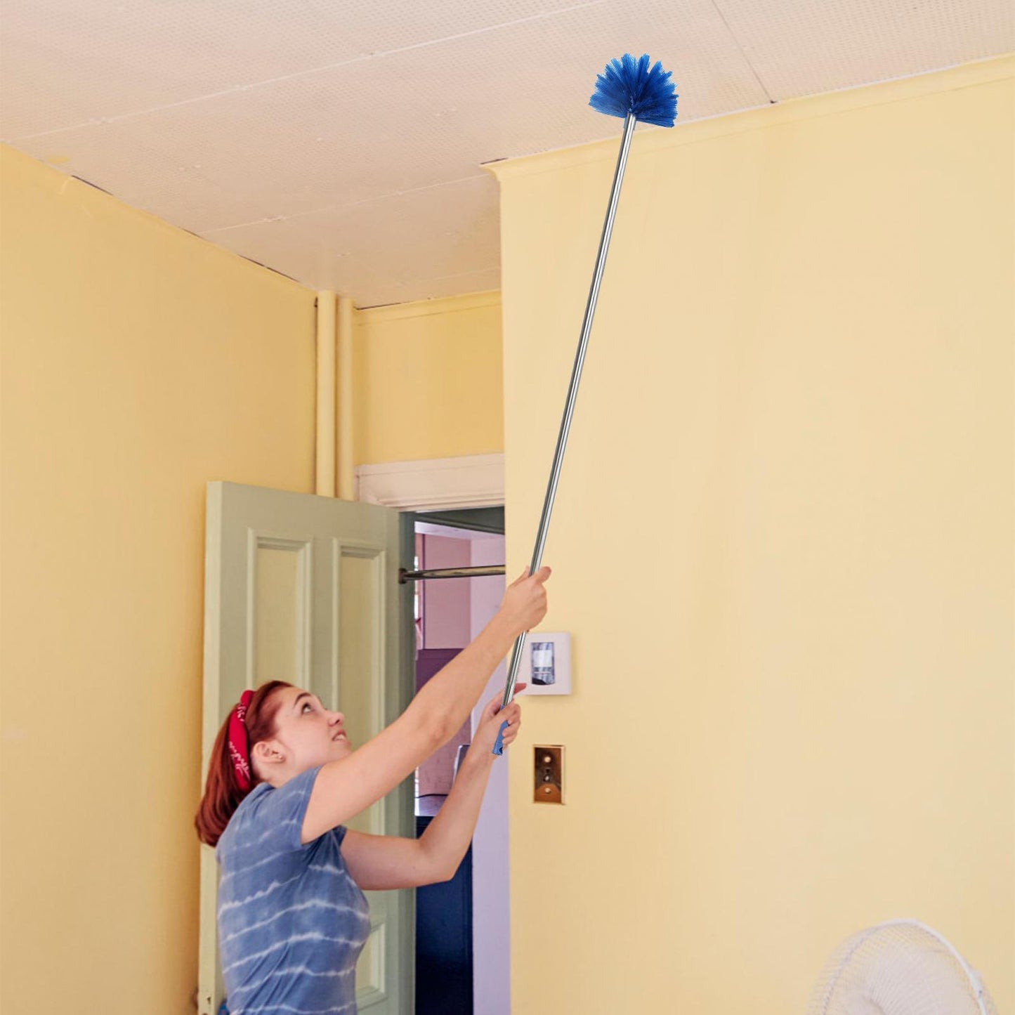 new Cobweb Duster with Extension Pole Extendable Cobweb Brush with Long Pole koeek - KOEEK