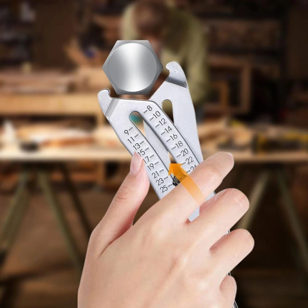 Portable Precise Thread Size Checker Keychain Nut and Bolt Checker Keychain * 07FC0E-D4 - KOEEK