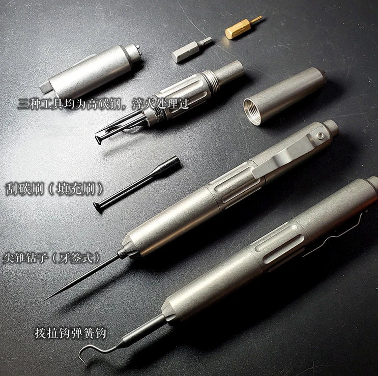 EDC Titanium Alloy Hook Screwdriver Bit Tactical Multi-functional Tools 07FC0E-D4 - KOEEK