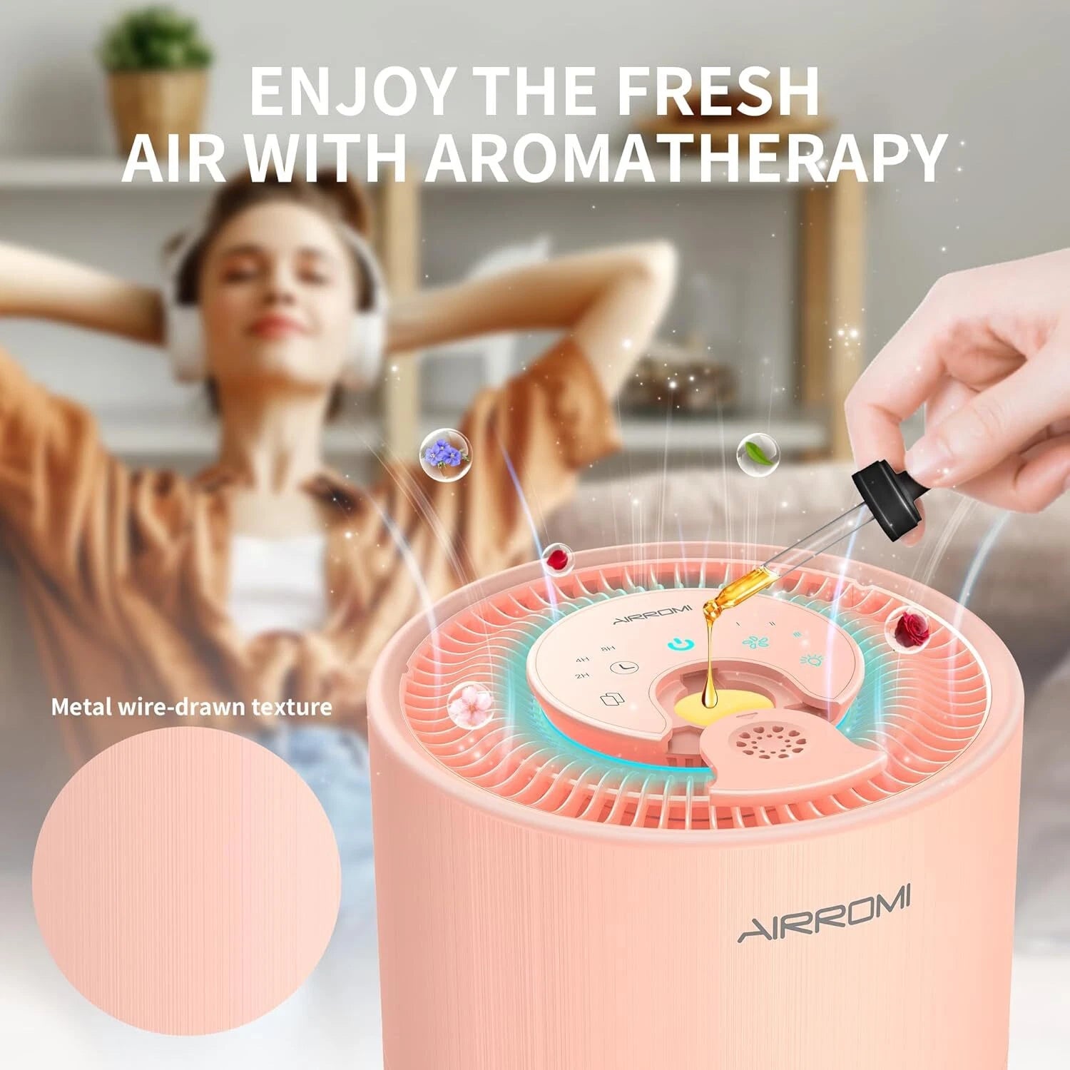 Bedroom Air Purifier with 3-in-1 Filter360° Omni-Directional Quiet Air Purifier 07FC0E-D4 - KOEEK
