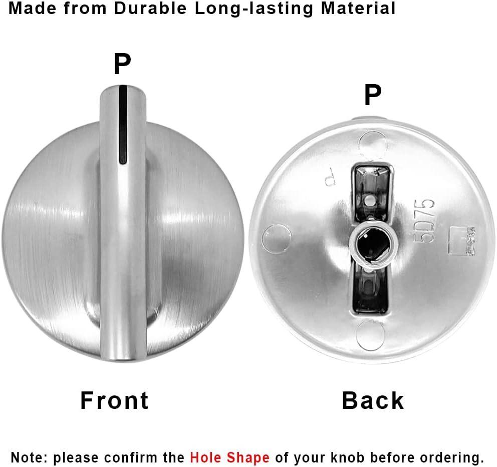 new 4Pcs 74010839 Surface Burner Knob Replacement Parts for Maytag Silver 07FC0E-D4 - KOEEK
