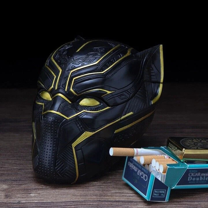 Black Panther Model Ashtray Storage Box Boy Friend Gifts Table Resin Decorative 07FC0E-D4 - KOEEK